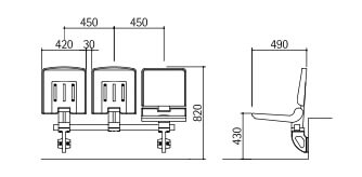 Kích thước Ghế sân vận động