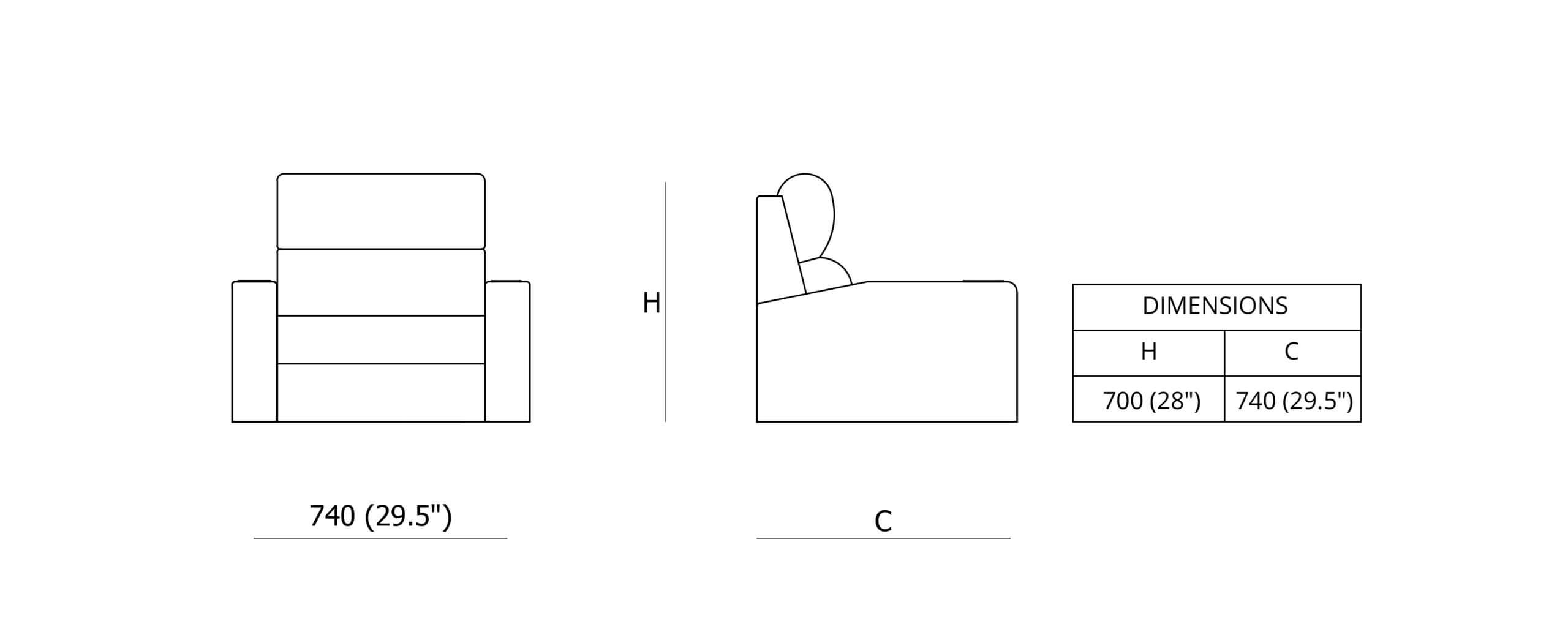 Kích thước ghế rạp phim trẻ con Dory