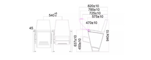 Kích thước ghế HJ9812C