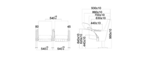 Kích thước ghế HJ9944