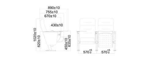 Kích thước ghế HJ9951A