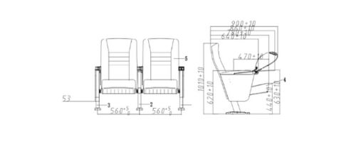 Kích thước ghế HJ9952A