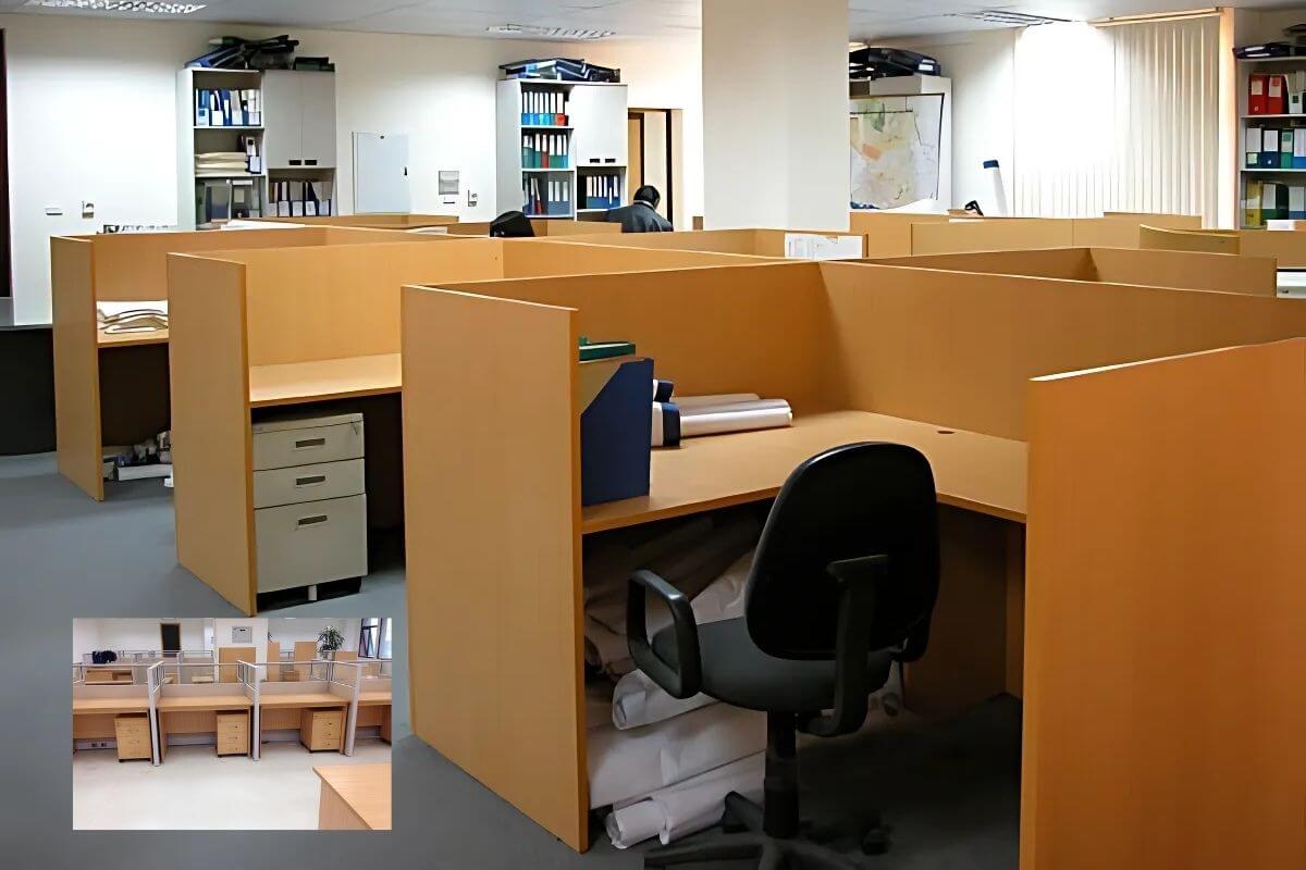 Vách ngăn khung nhôm bọc gỗ