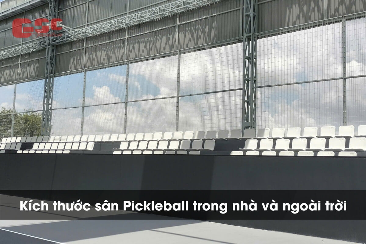 Kích thước sân Pickleball trong nhà và ngoài trời