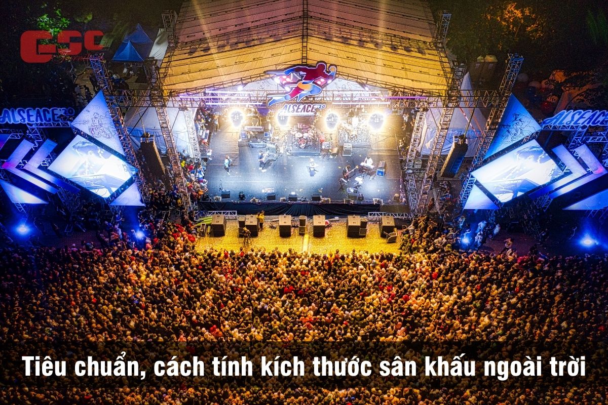 Tiêu chuẩn, cách tính kích thước sân khấu ngoài trời