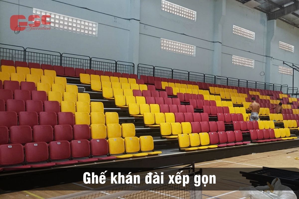 Ghế khán đài xếp gọn là gì Ưu nhược điểm và cơ chế hoạt động