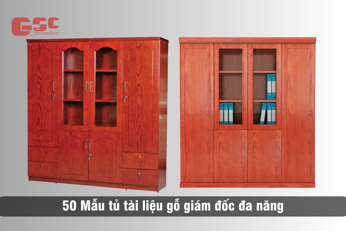 50 Mẫu tủ tài liệu gỗ giám đốc đa năng