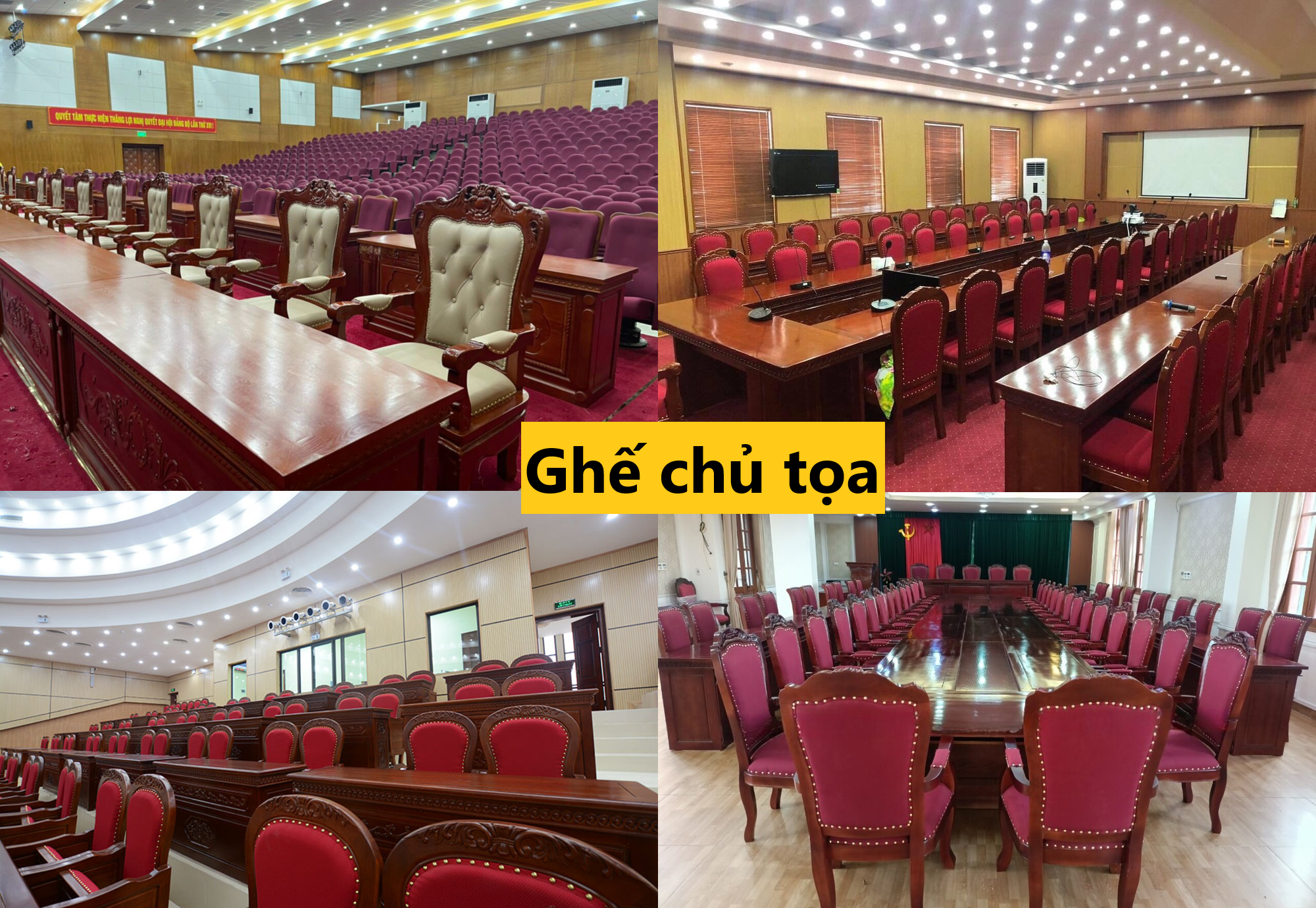 Mẫu ghế chủ tọa phòng họp cao cấp, sang trọng 2026 14 Ghế chủ tọa