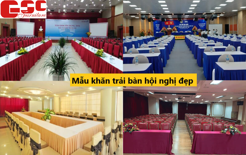 Cách chọn mẫu khăn trải bàn hội nghị, hội trường đẹp