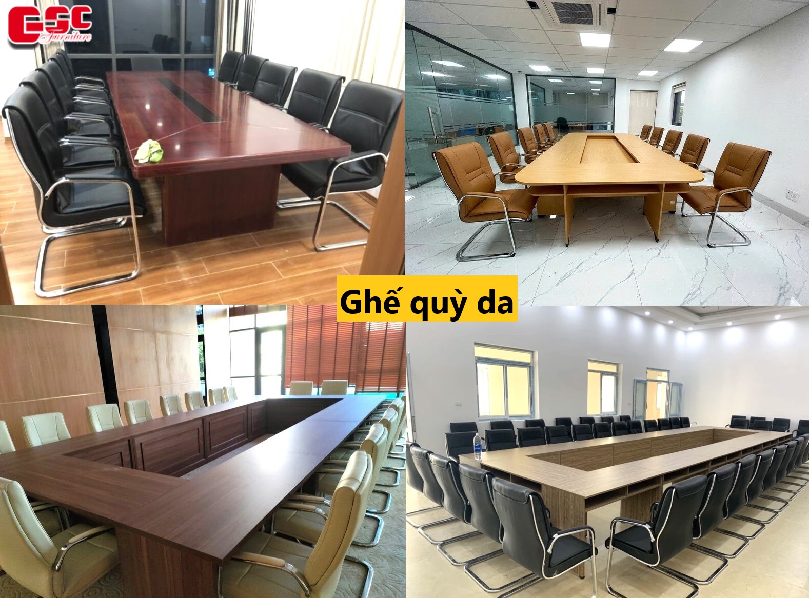 50+ ghế quỳ da sang trọng, nổi bật cho phòng họp