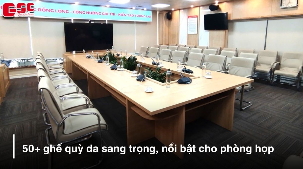 50+ ghế quỳ da sang trọng, nổi bật cho phòng họp