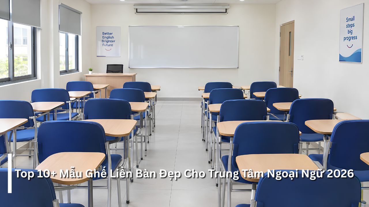 Top 10+ Mẫu Ghế Liền Bàn Đẹp Cho Trung Tâm Ngoại Ngữ 2026
