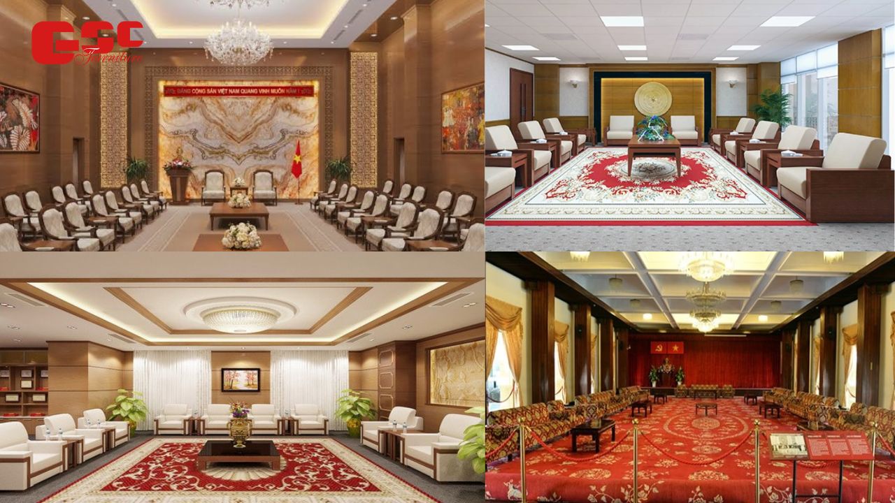 Nội Thất Phòng Khánh Tiết Và Thứ Tự Set-up Đẹp, Chuẩn 2026 3 Một số cách trang trí ốp tường phòng khánh tiết